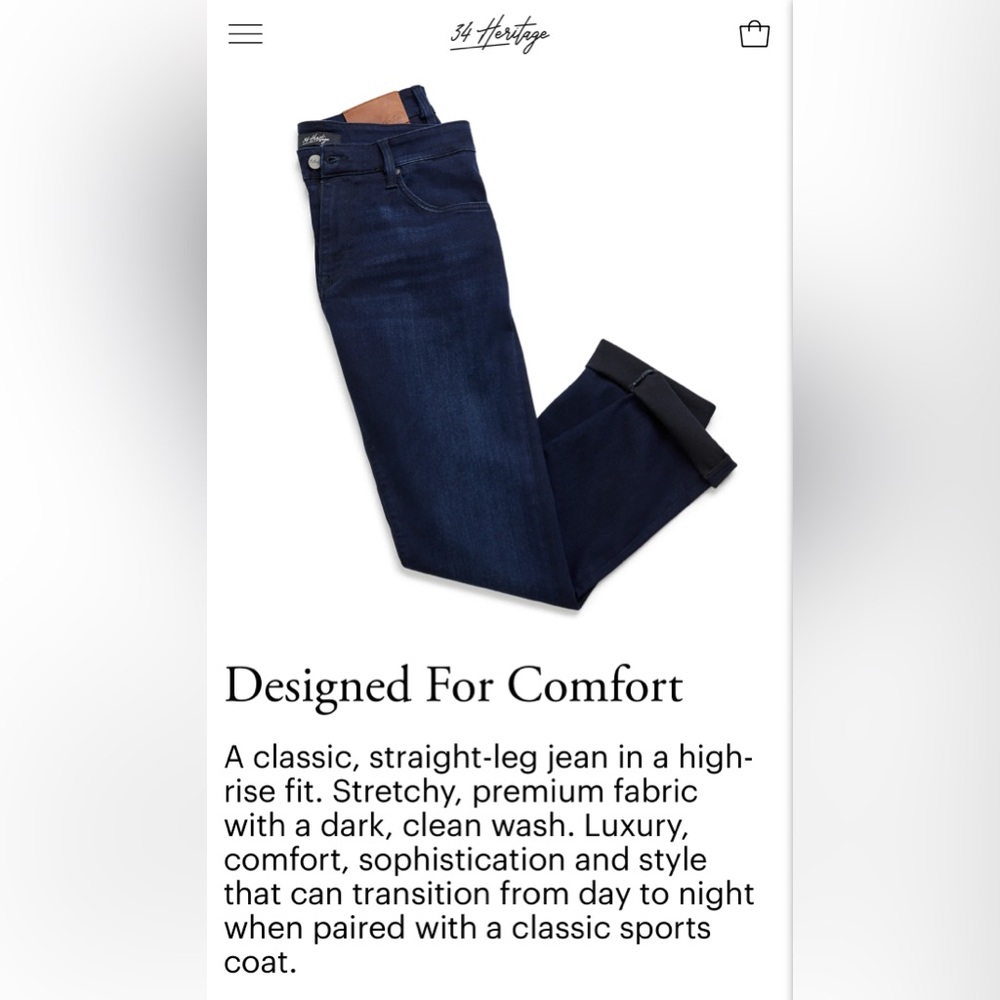34 Heritage Men’s Jeans 36 x 34
